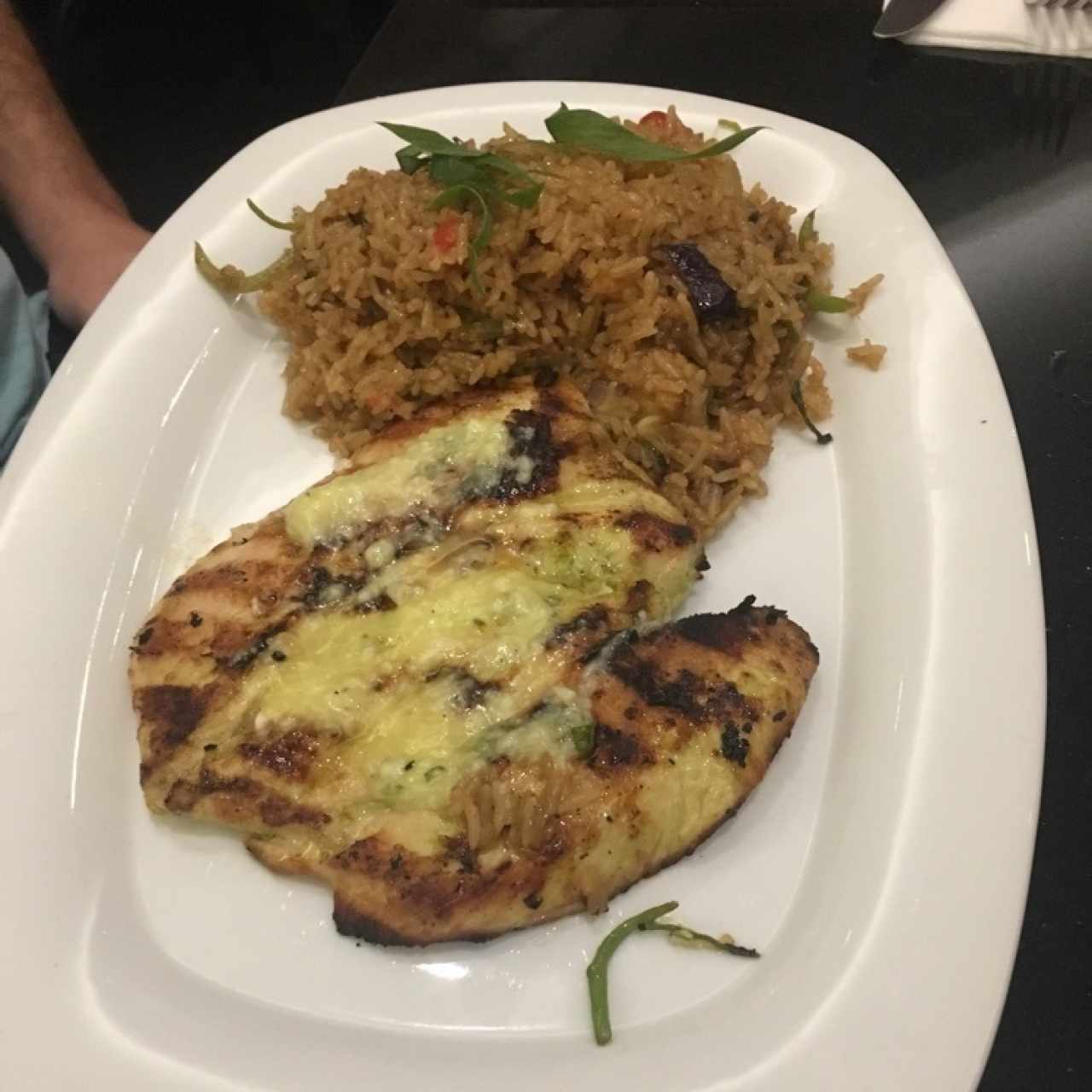 pollo lemon grass y arroz japones. 