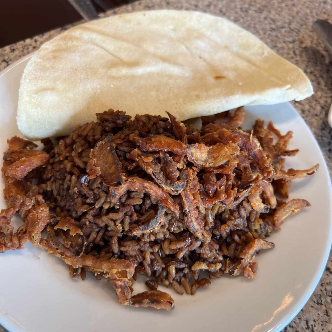Arroz  frijol y carne
