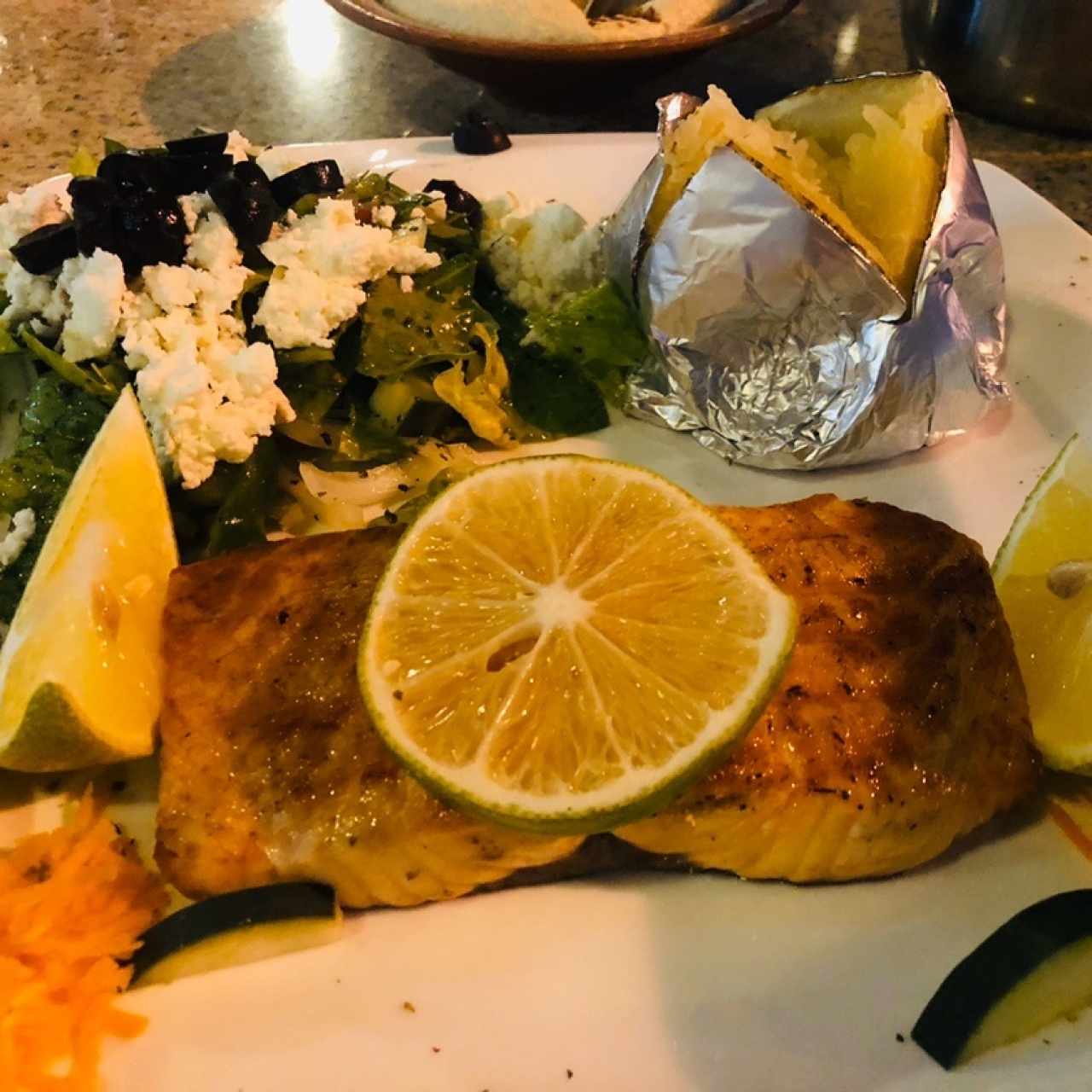 Grilled salmon