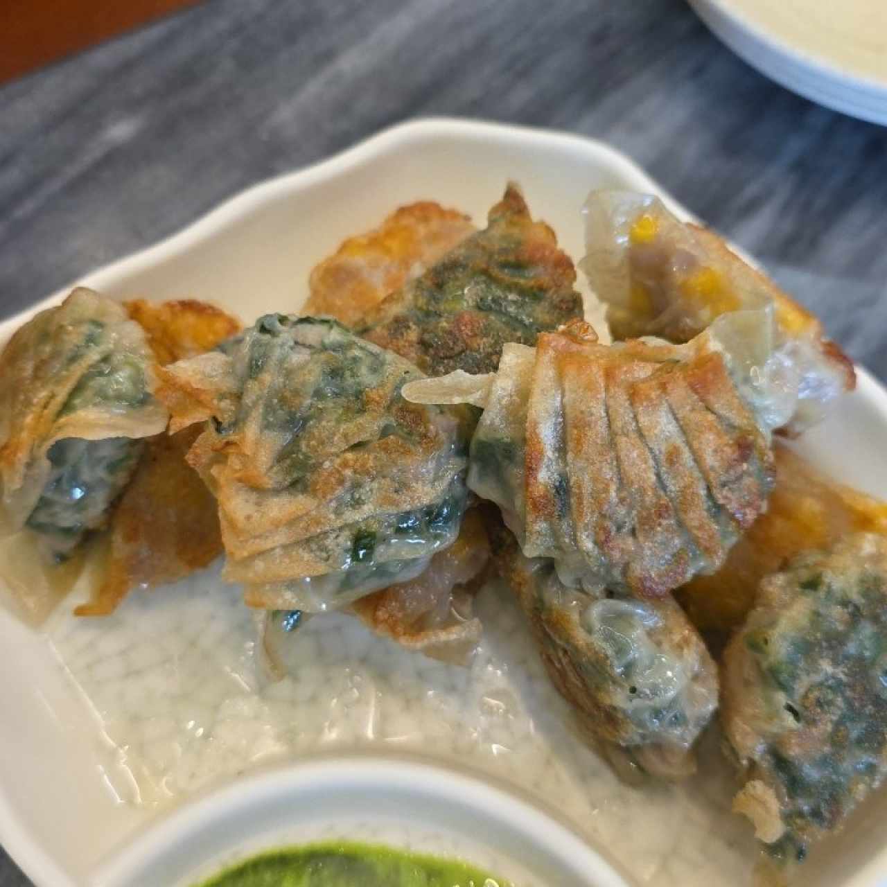Dumpling de maíz y Cebillina