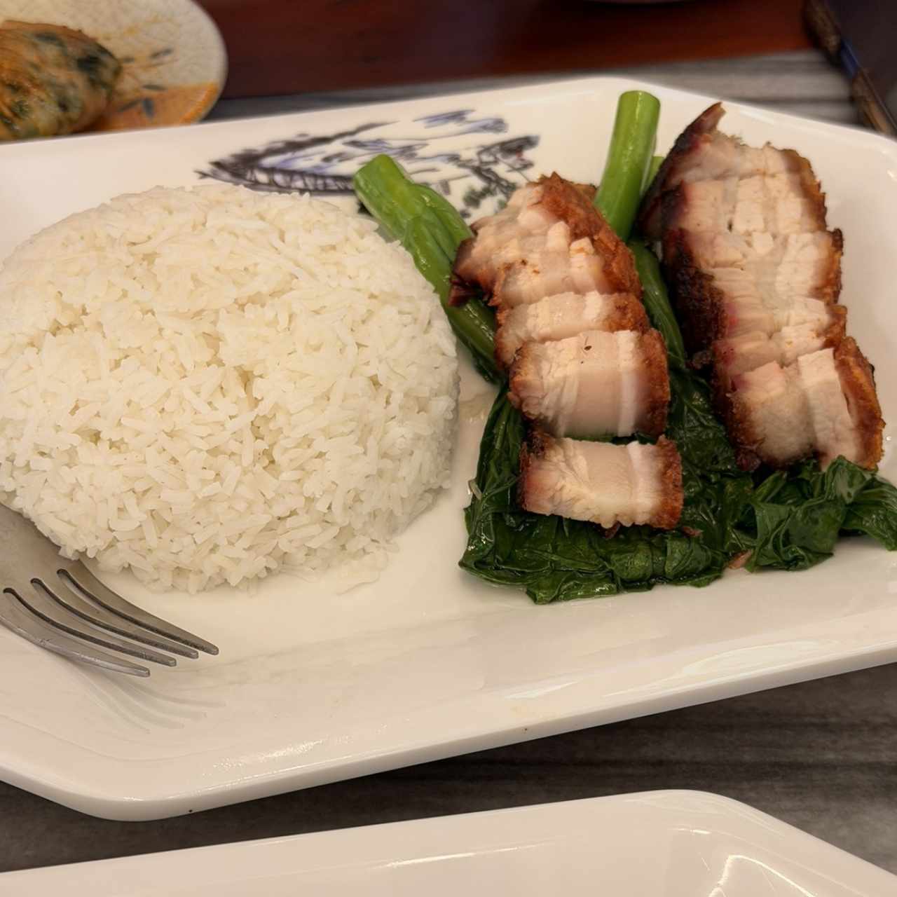Lechon Comida con arroZ