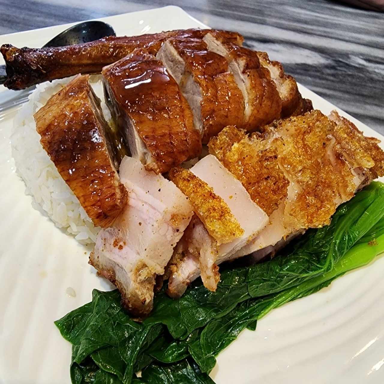 Arroz con Pato+Puerco+Vegetales 