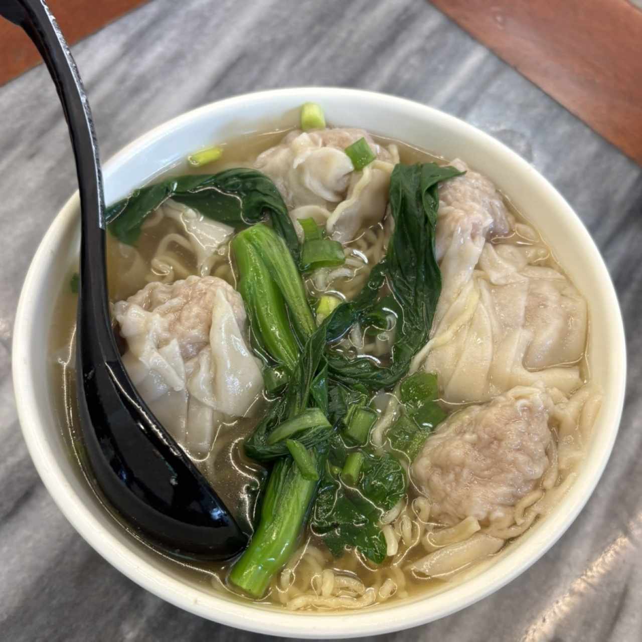 Sopa De Wanton De Puerco Con Fideos
