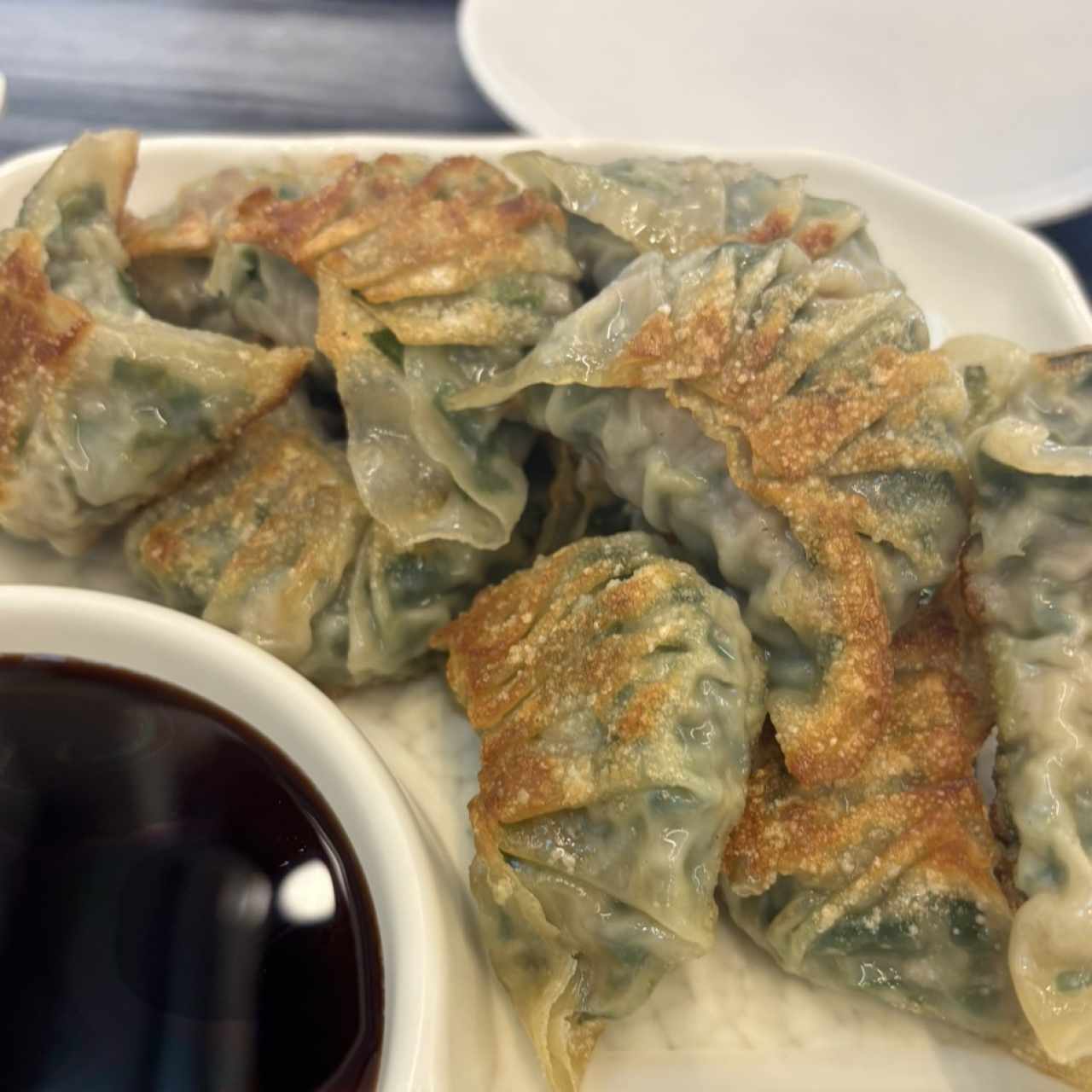 Dumpling de puerco con cebollina