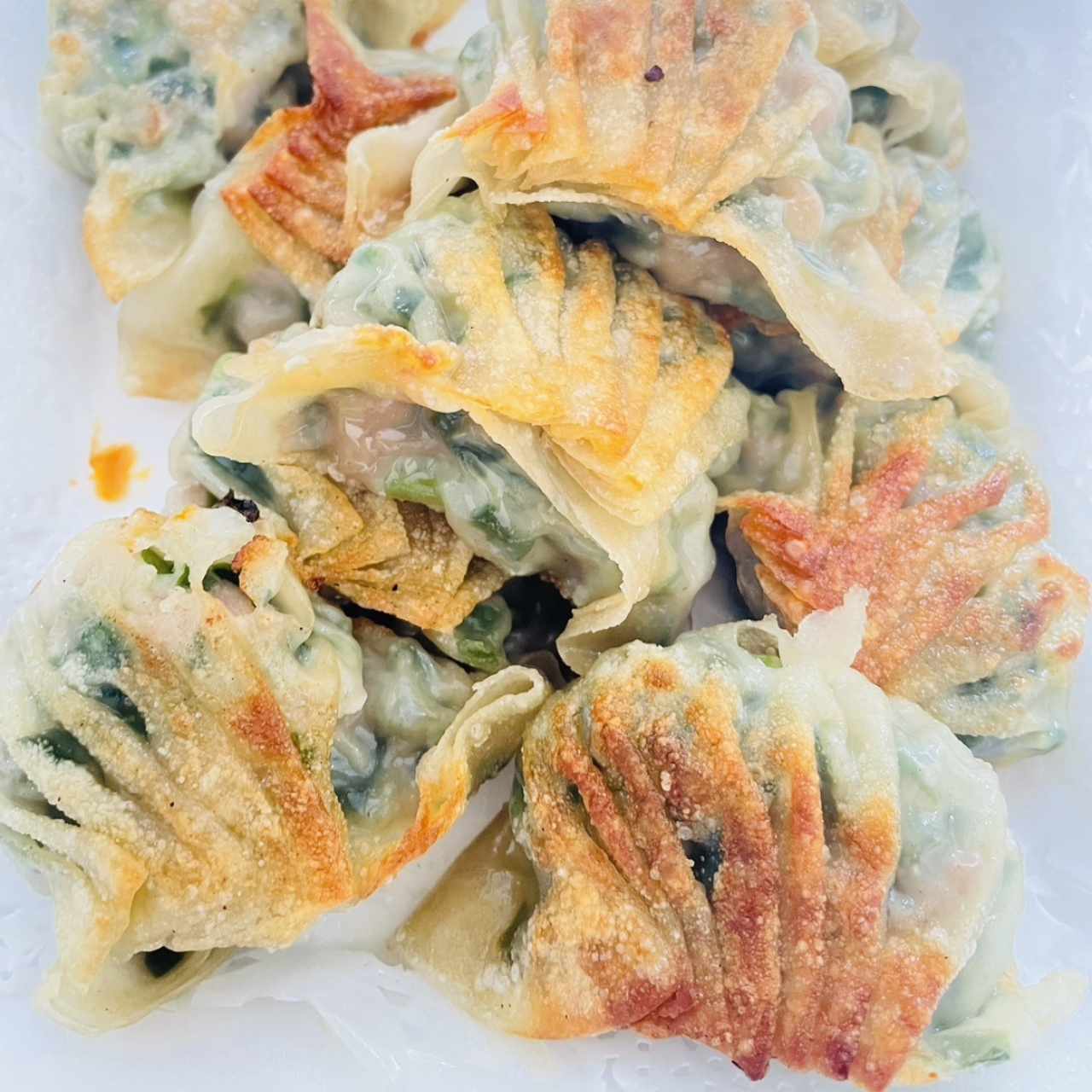 Dumpling de puerco con cebollina