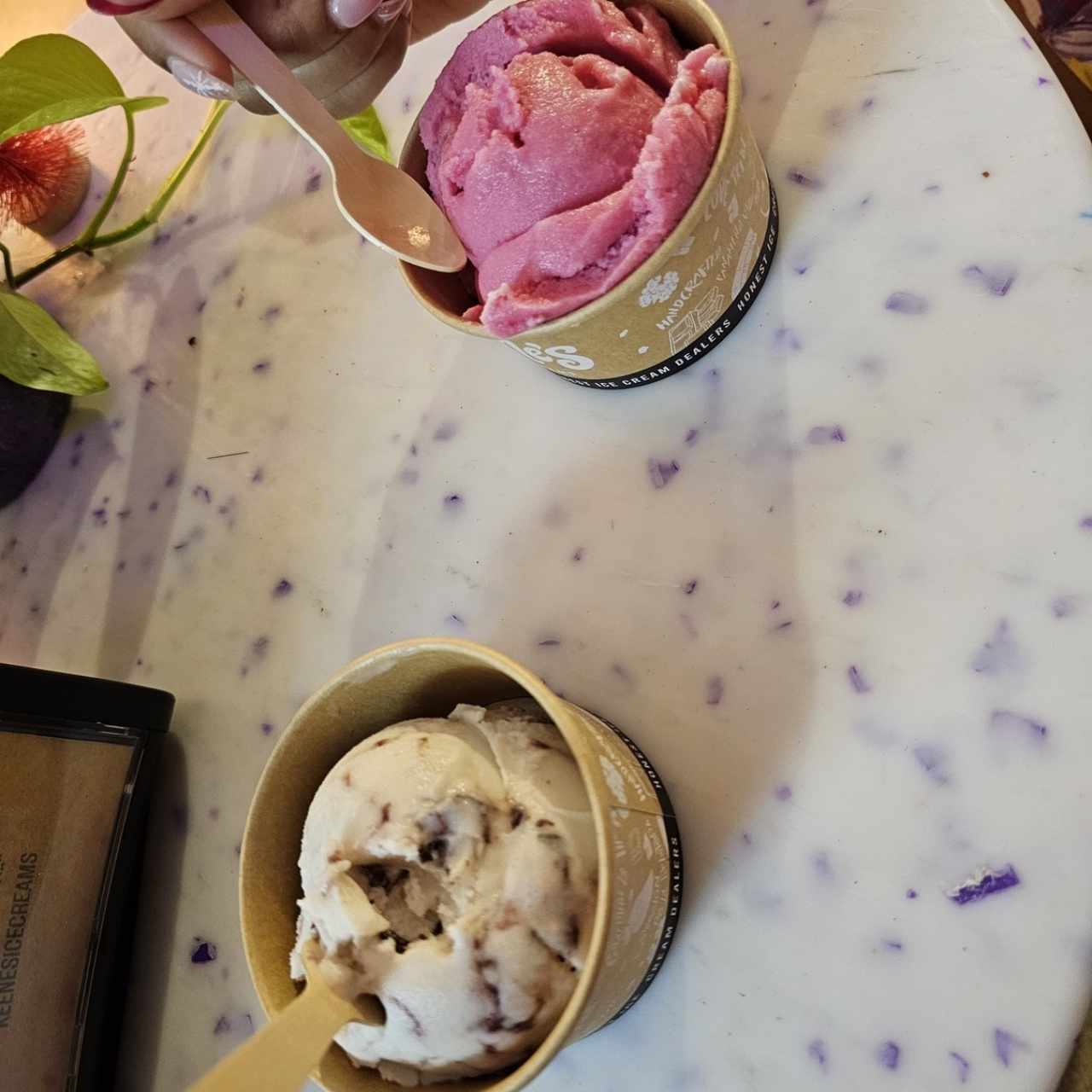 Helado de coco y saril