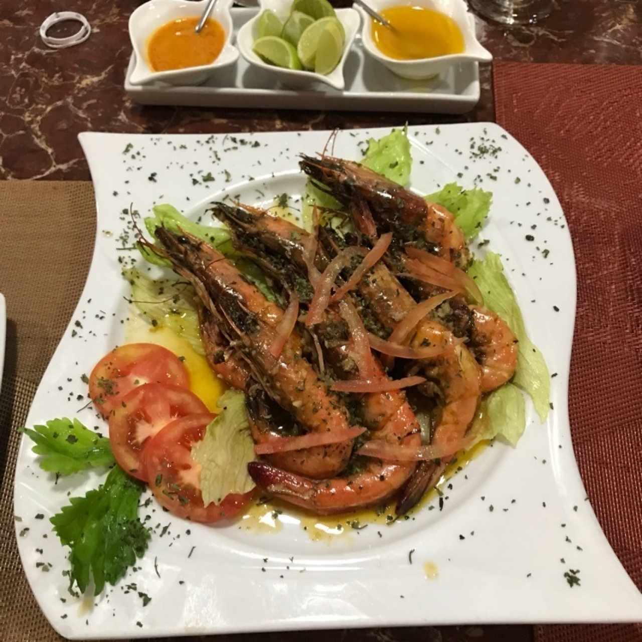 langostinos al ajillo