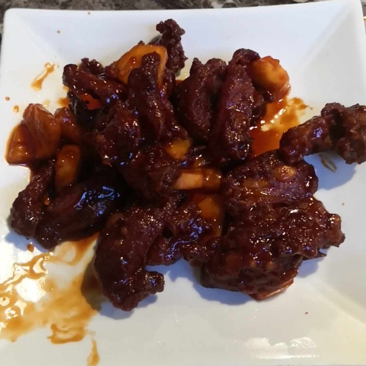 Costillas agridulce con piña