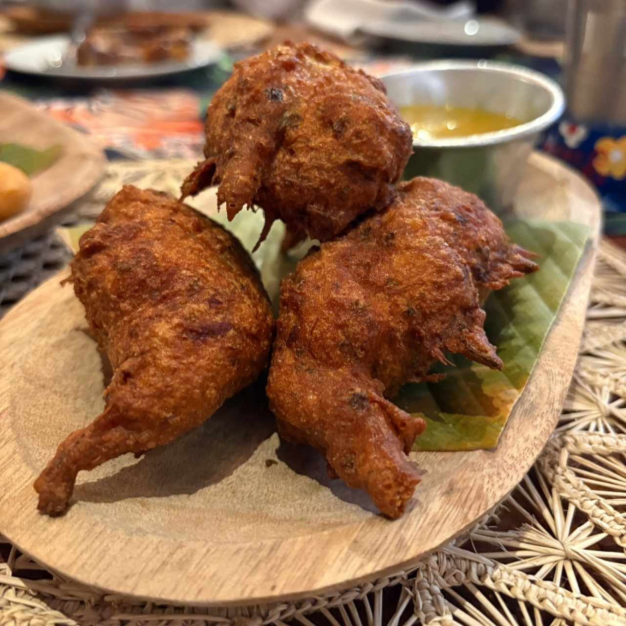Torrejas de Bacalao y salsa de maracuya