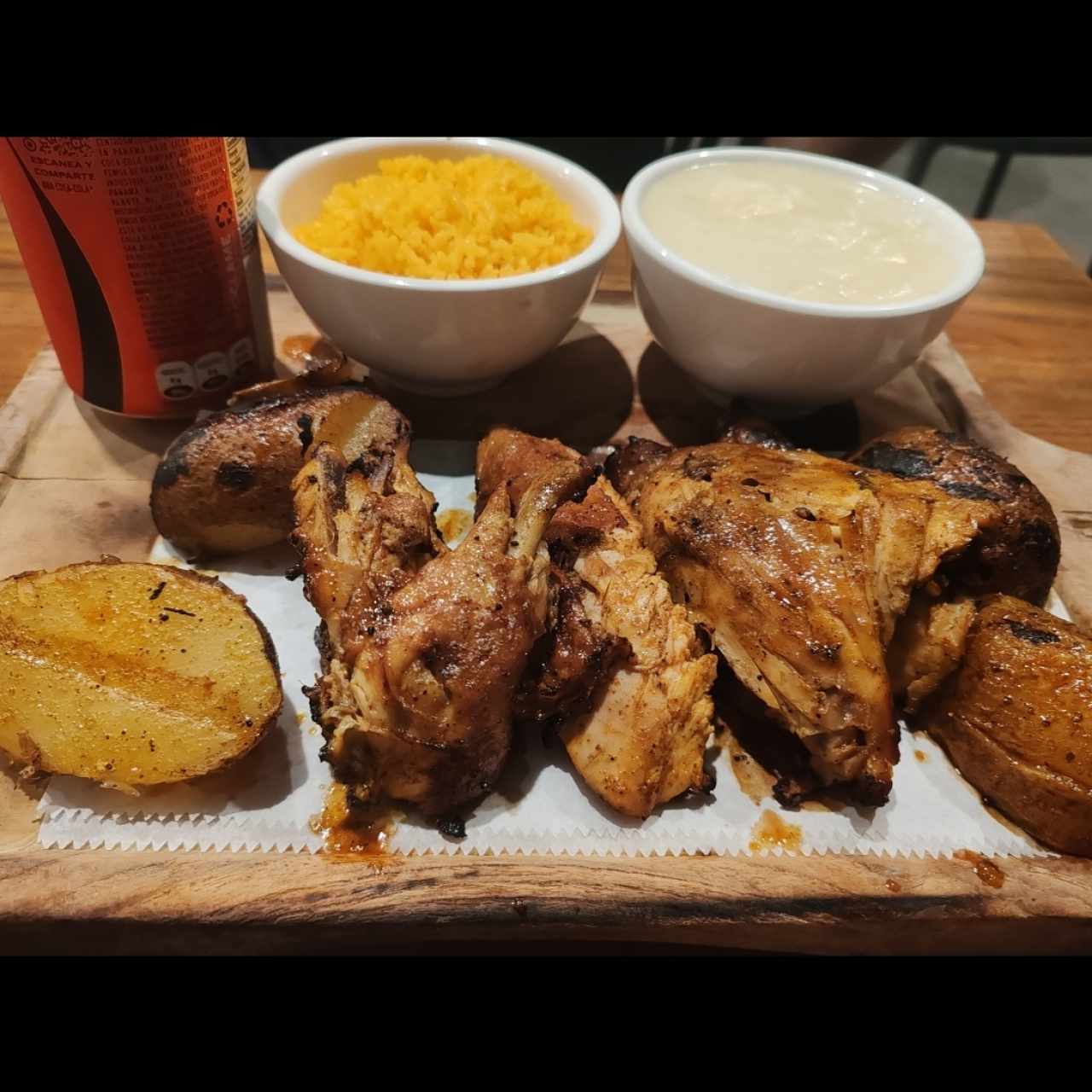 Medio pollo asado en combo