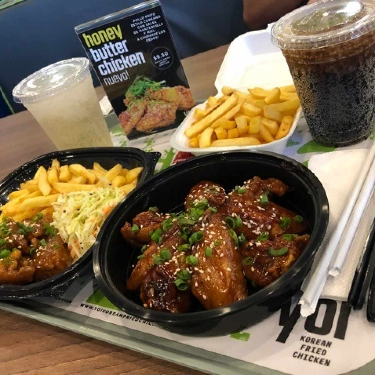 korean Fried Chiken y korean BBQ wings