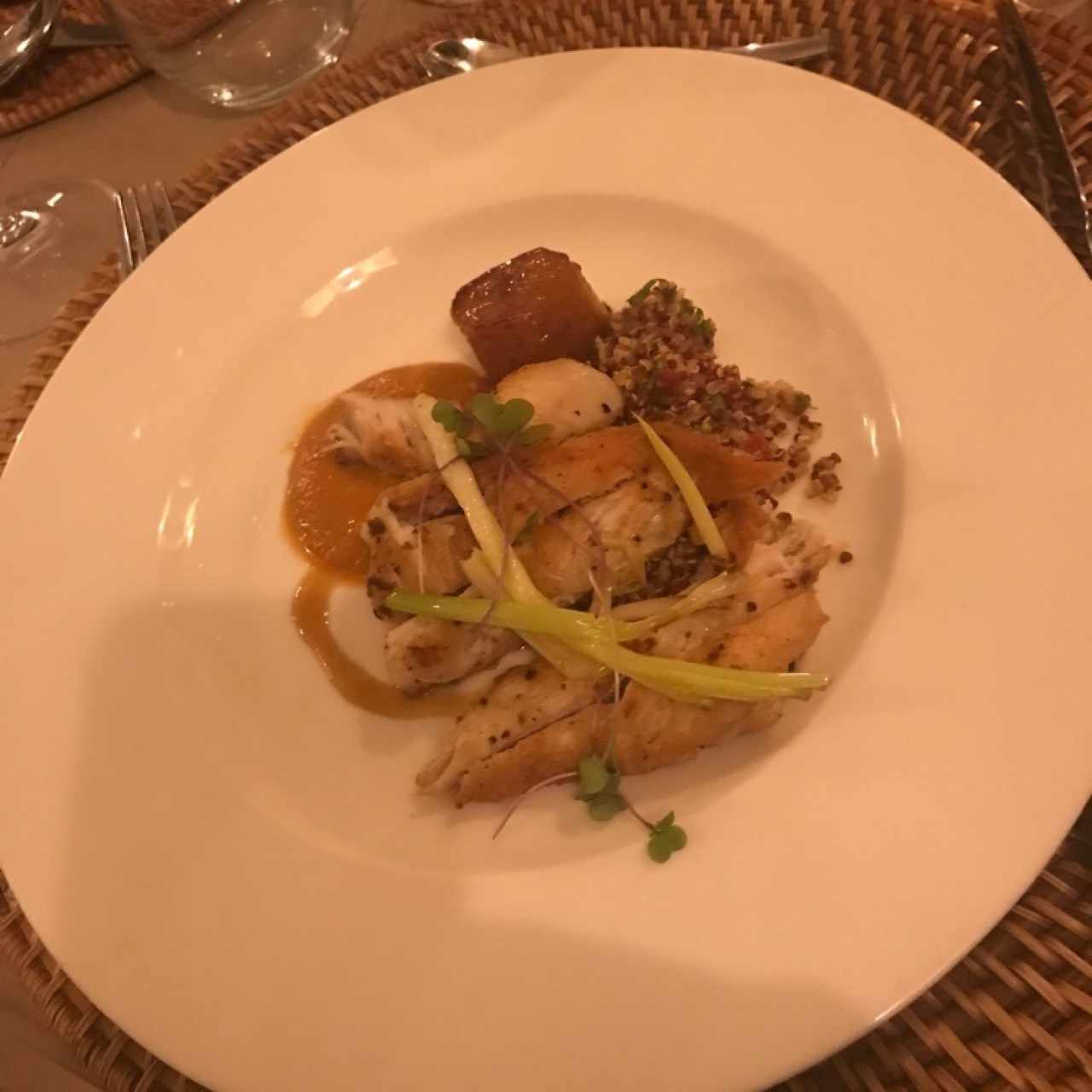 Corvina con Quinoa y Platano en Tentación