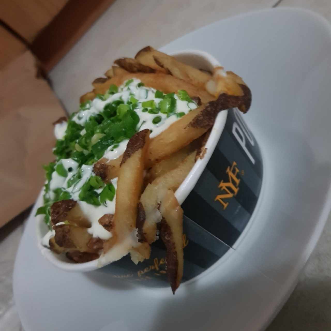 papás con crema agria