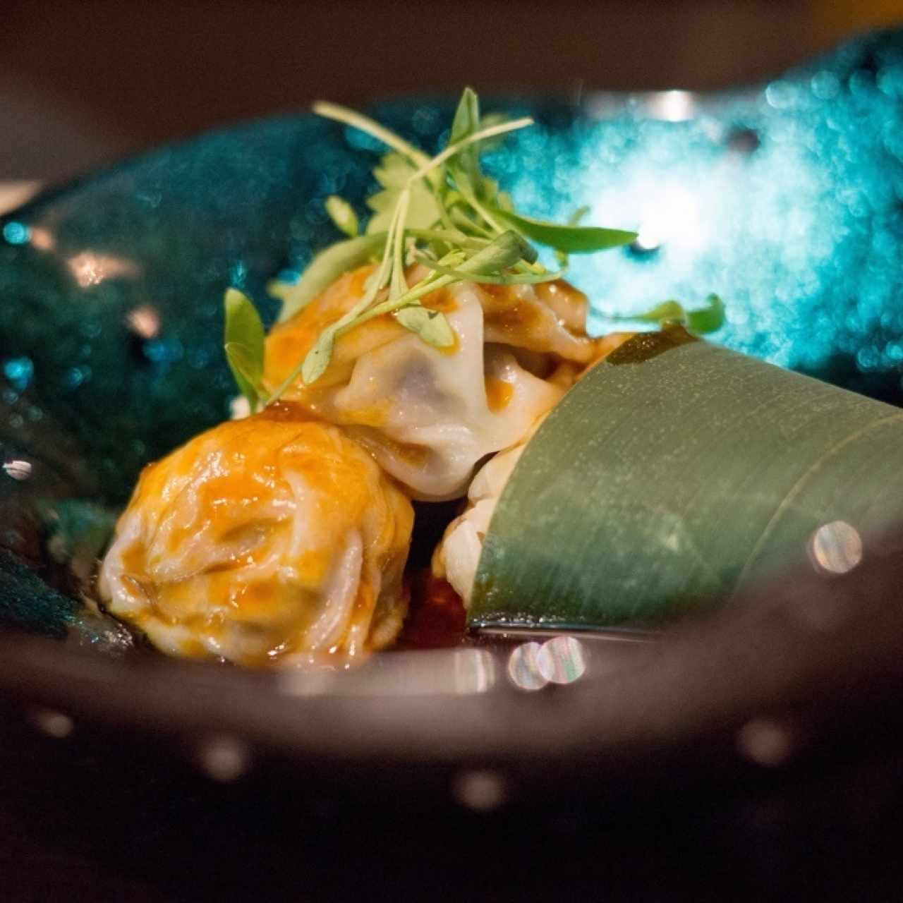 LOBSTER & WAGYU DUMPLINGS IN CHILI SAUCE