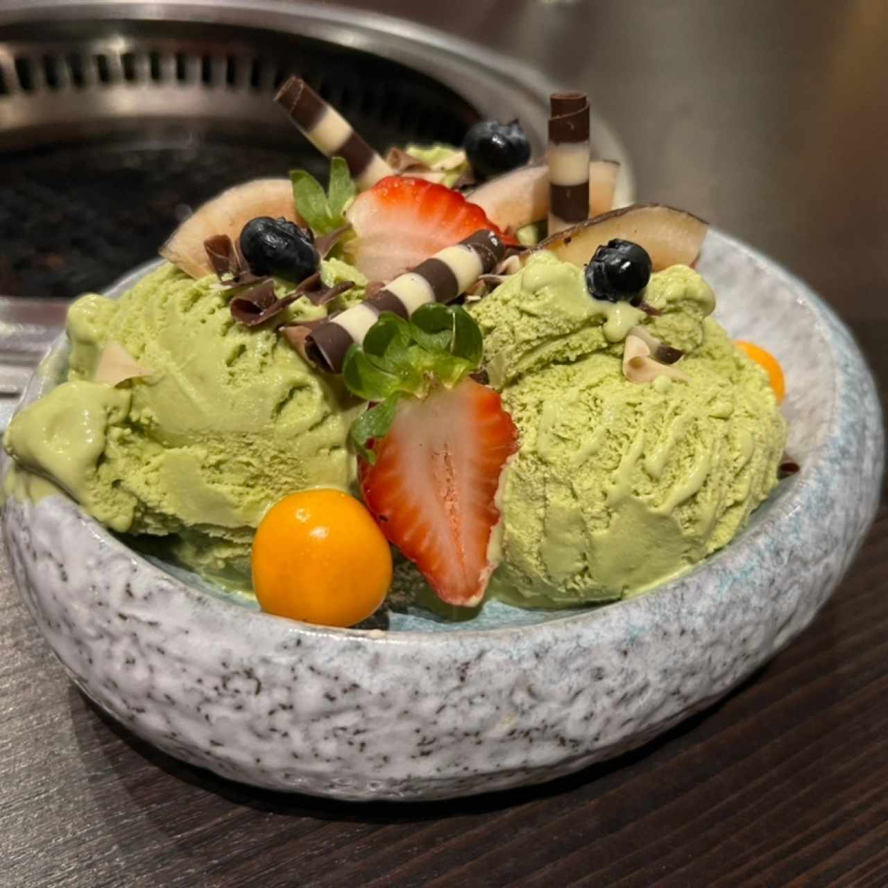 Helado de matcha