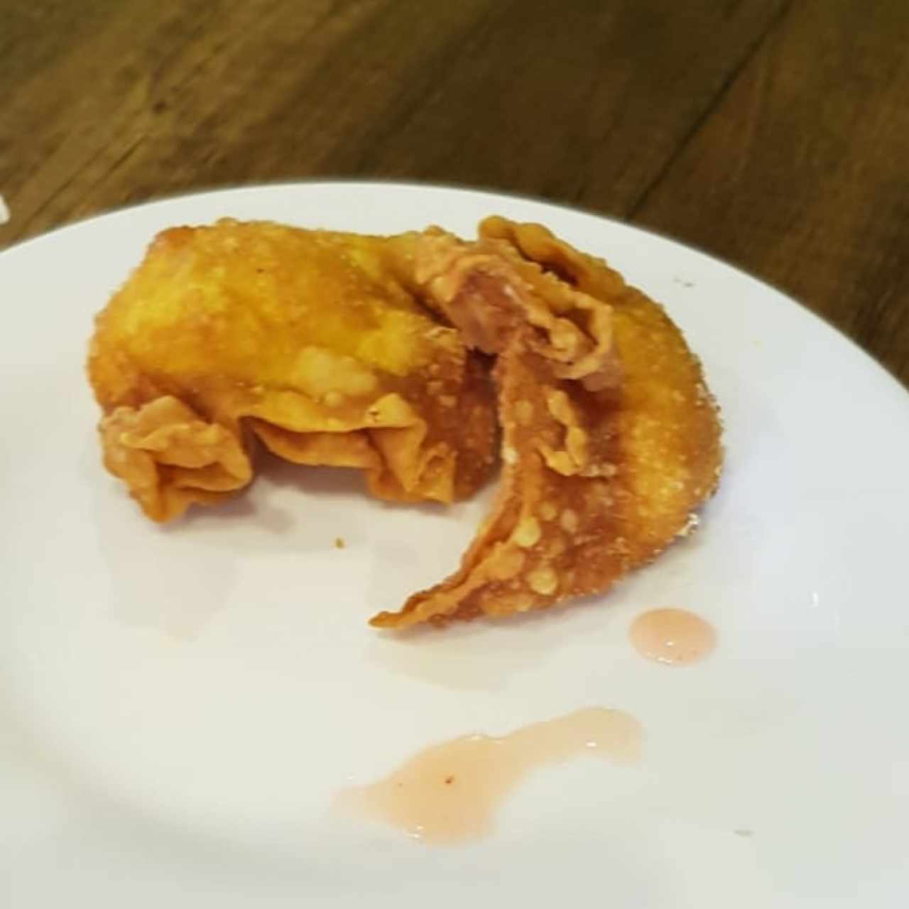 wanton relleno de camaron