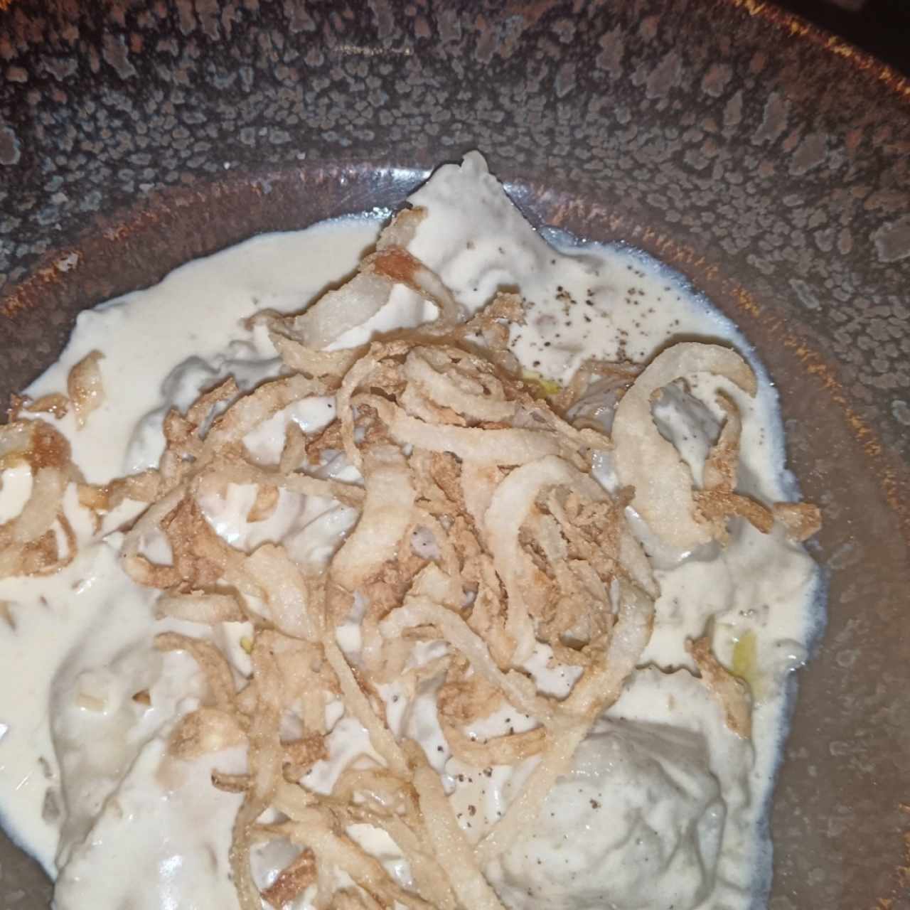 Pasta blanca con pollo 