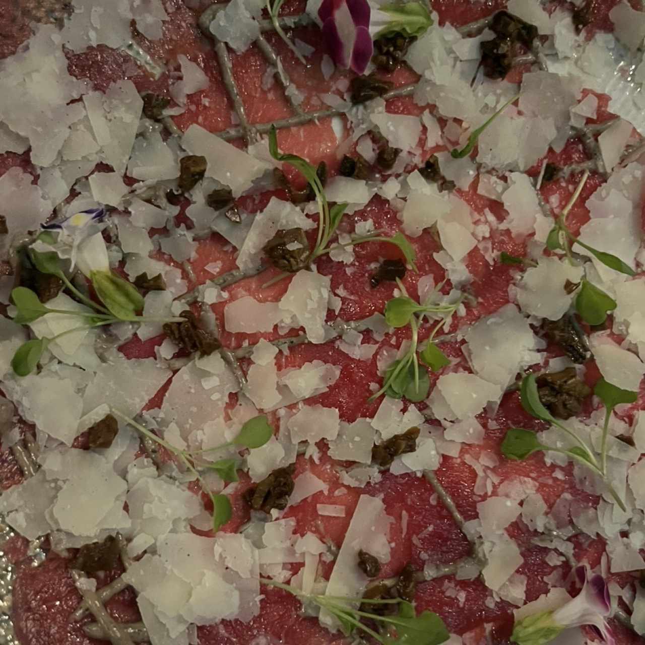 Antipasti - Carpaccio al Tartufo