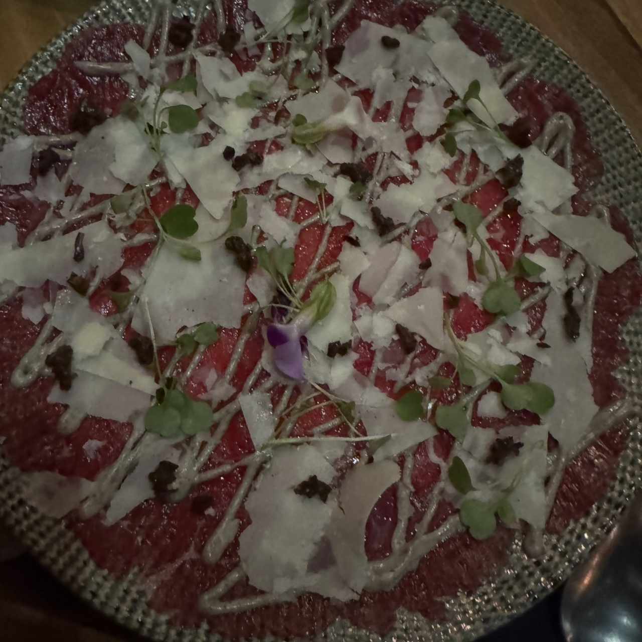 Antipasti - Carpaccio al Tartufo