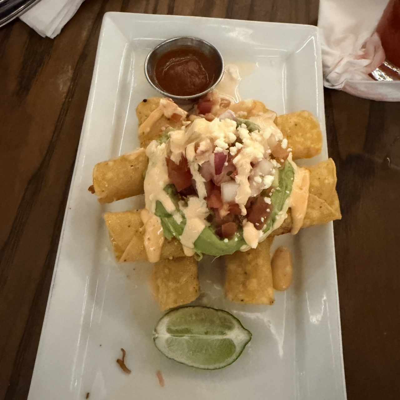 ROASTED CHICKEN TAQUITO STACK