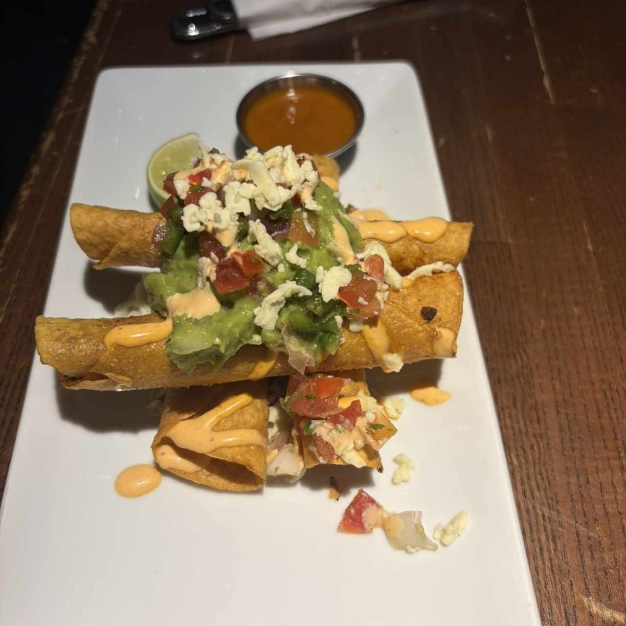 ROASTED CHICKEN TAQUITO STACK