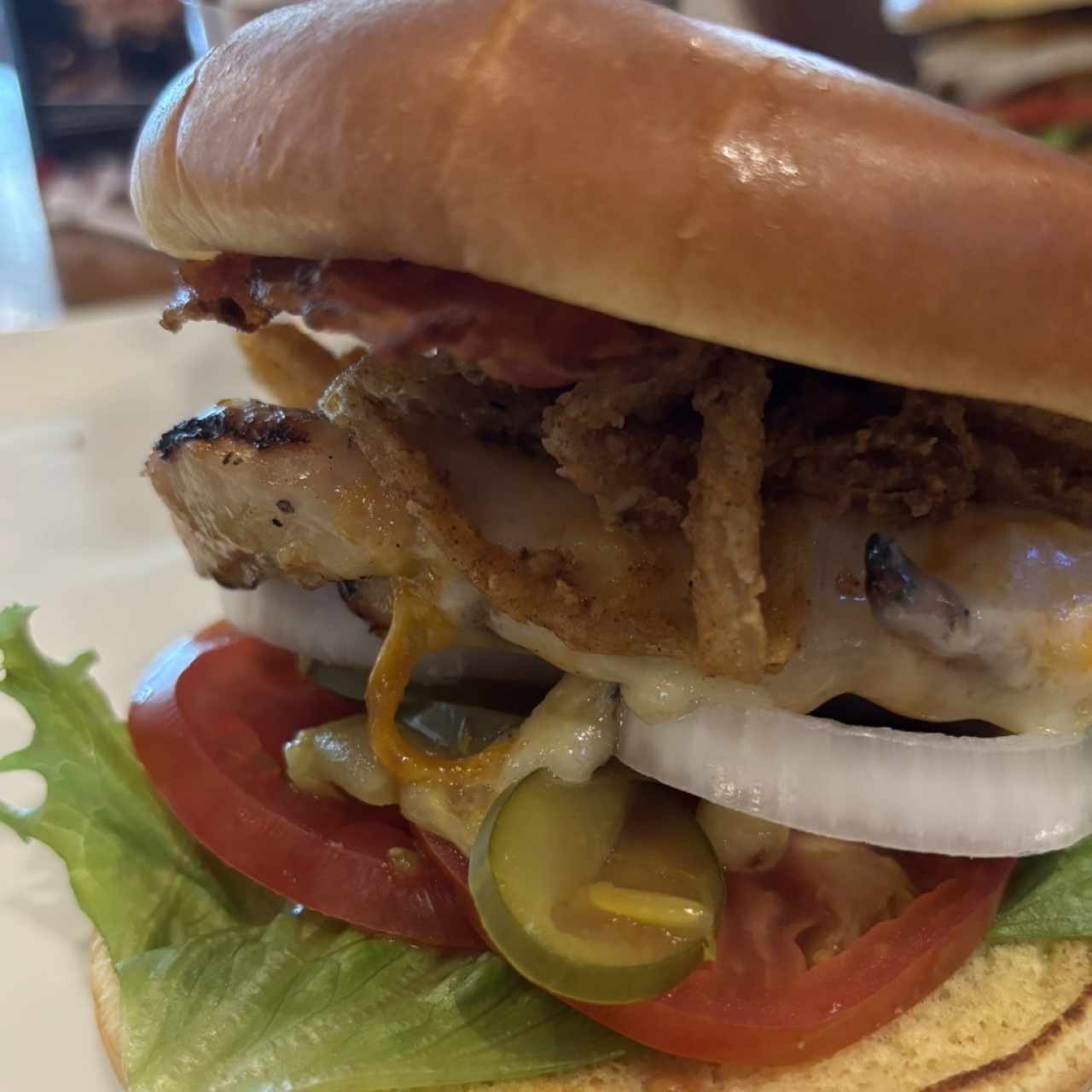 FRIDAYS SIGNATURE WHISKEY-GLAZED CHICKEN SANDWICH