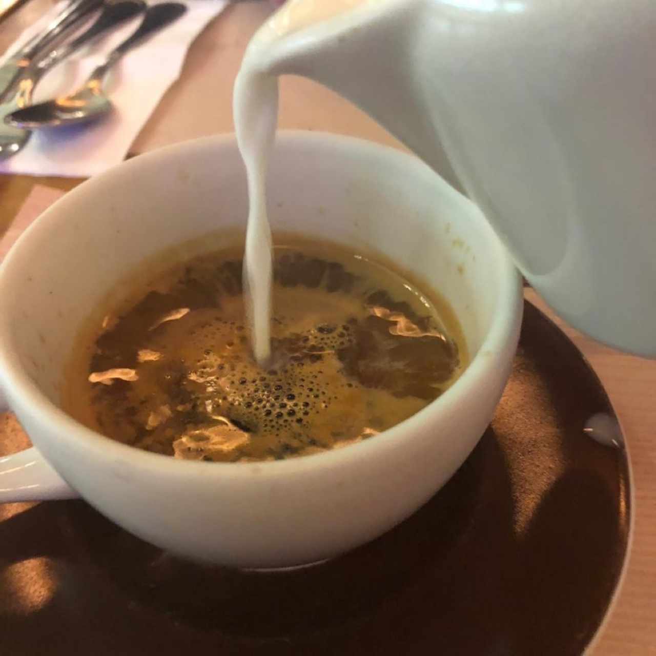 Café con leche. 