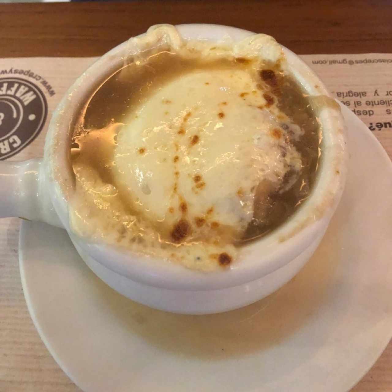 Sopa de cebolla. 