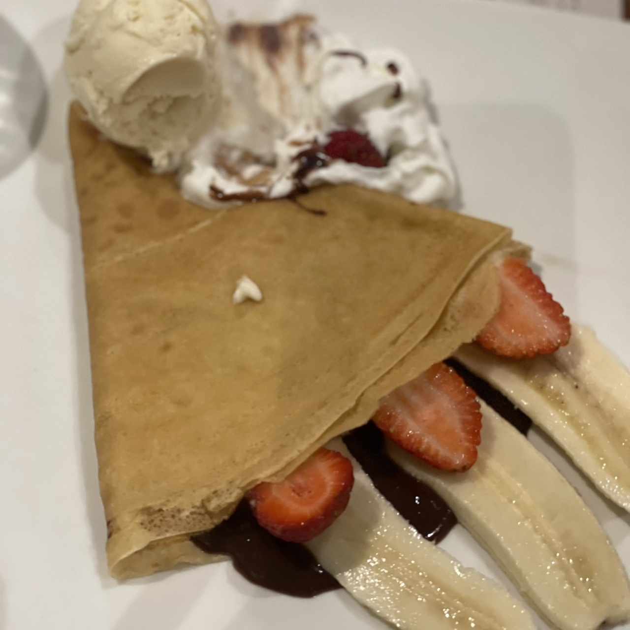 Crepe de elado con nutella