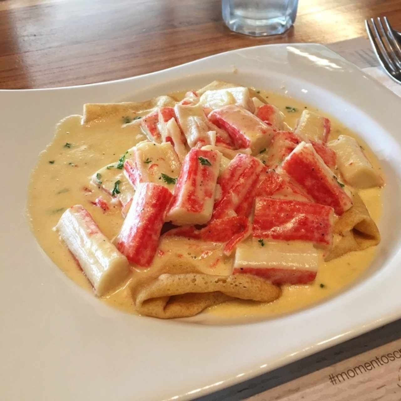 Crepe - Palmitos de cangrejo al ajillo