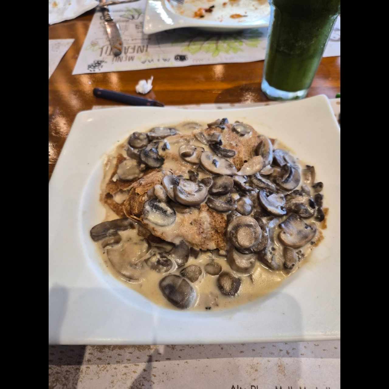 Pollo , Queso y Champiñones