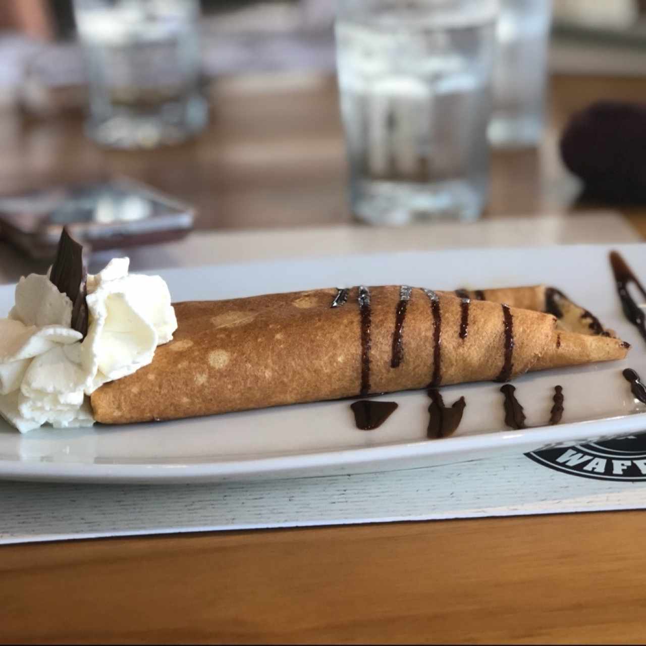 Crepe relleno de Fresas.