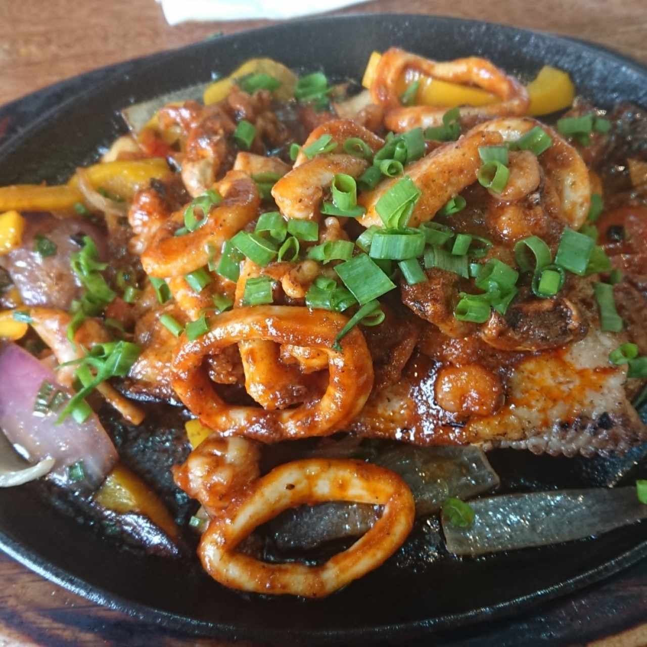 corvina de dia..salsa de mariscos 