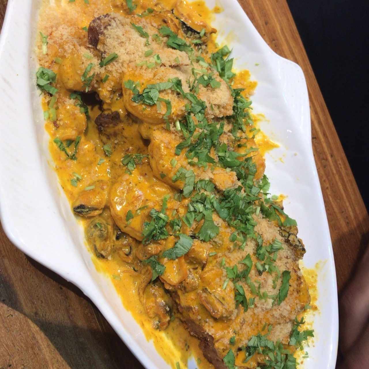 pescado a lo macho, super bueno (lo recomiendo) 