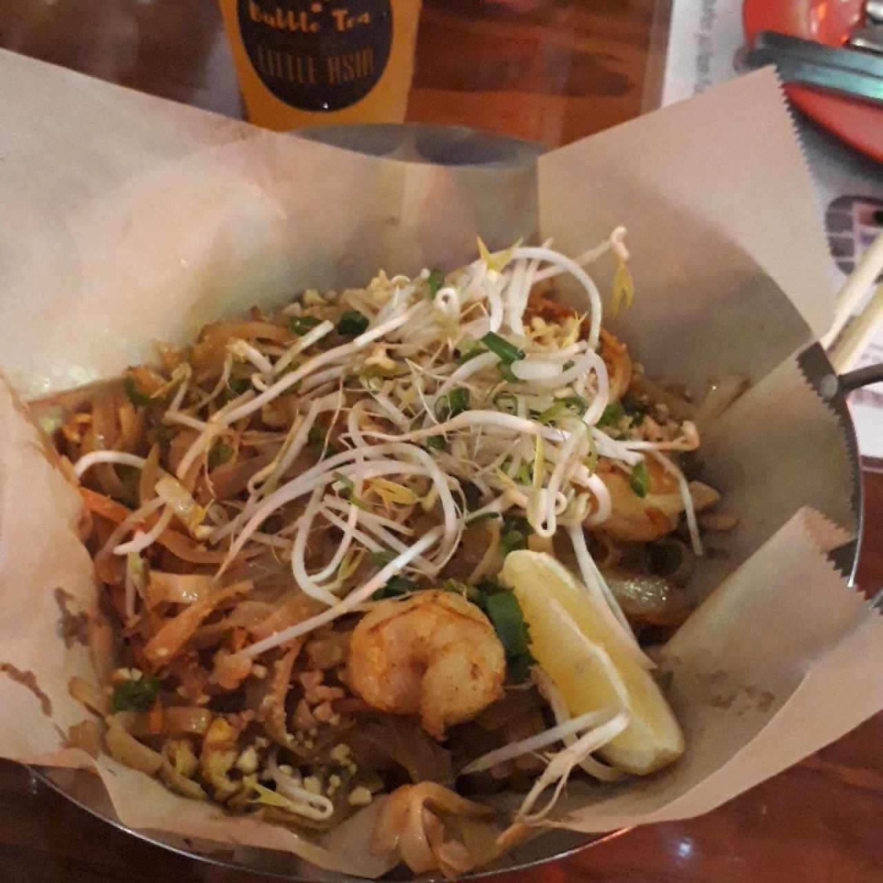 Pad Thai de Camarones