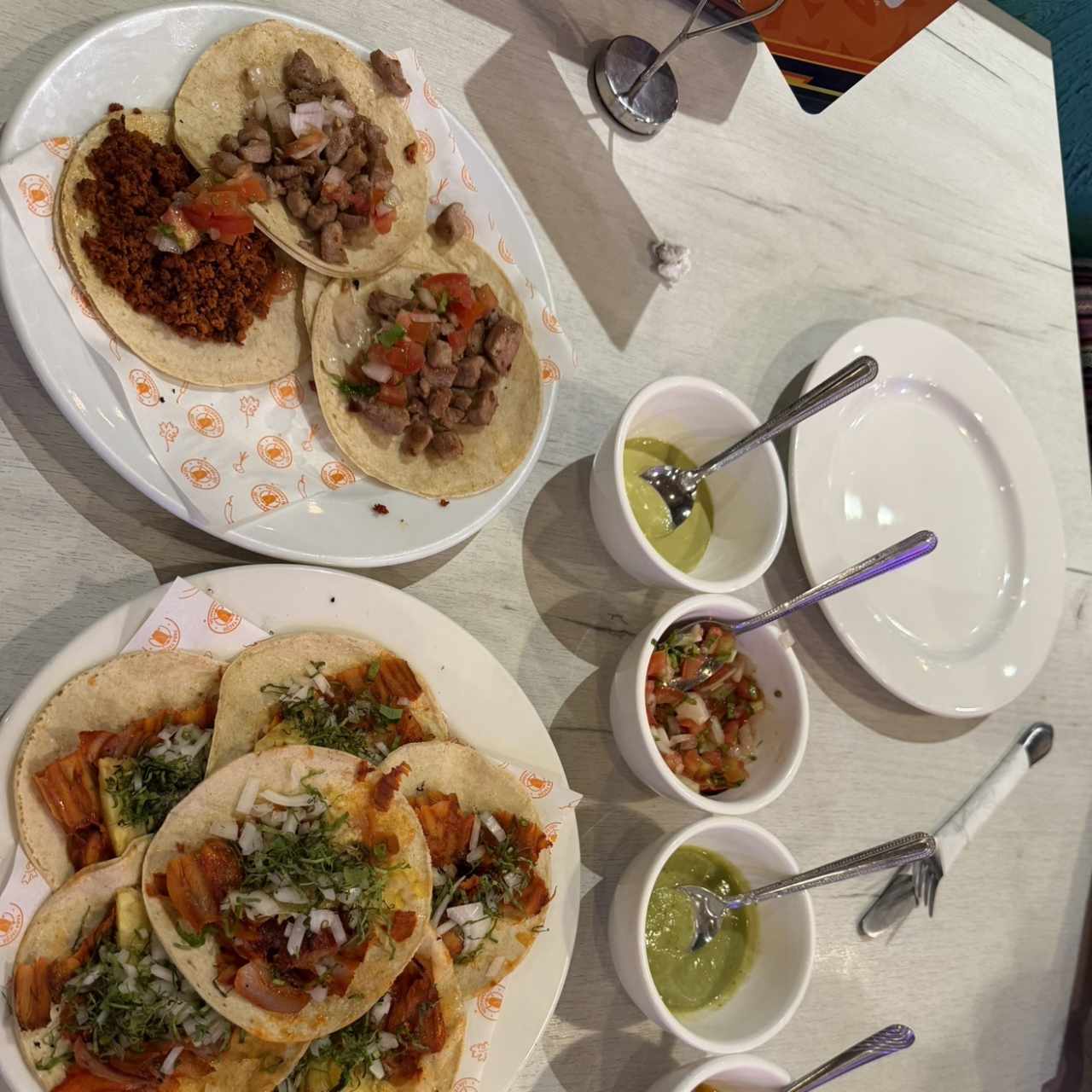 Tacos al pastor sin queso