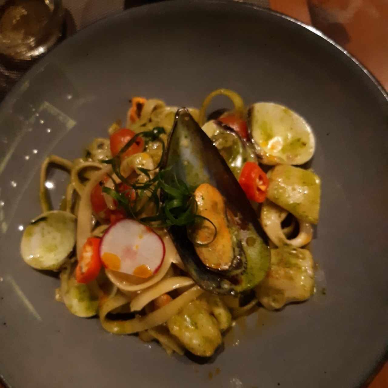 linguini marisco excelente 