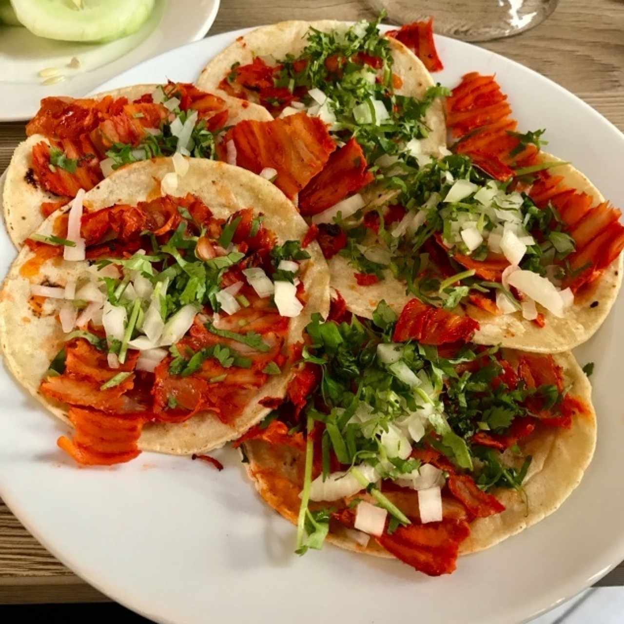 Tacos de maiz al pastor 