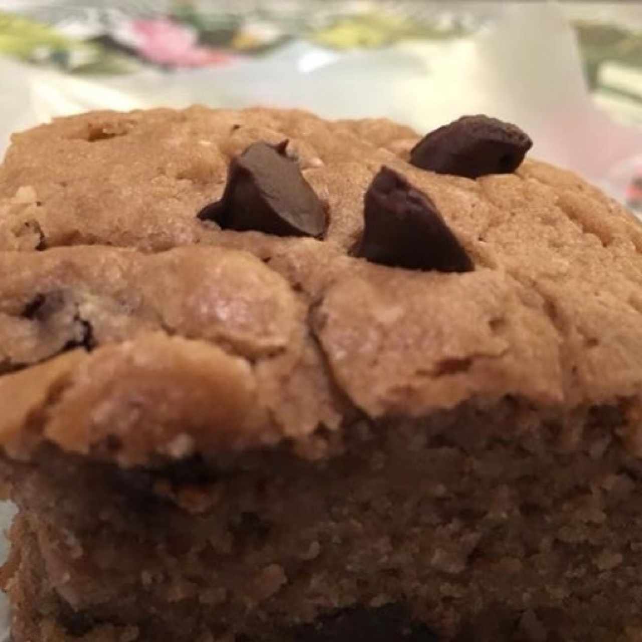 brownie vegano chocolate chip