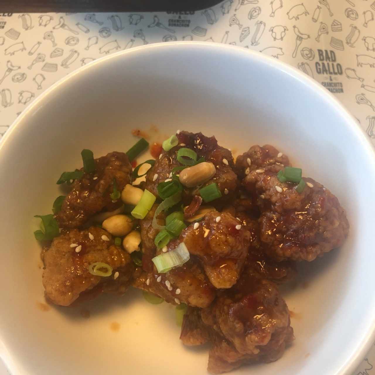 Cerdo con salsa agridulce con toque de picante