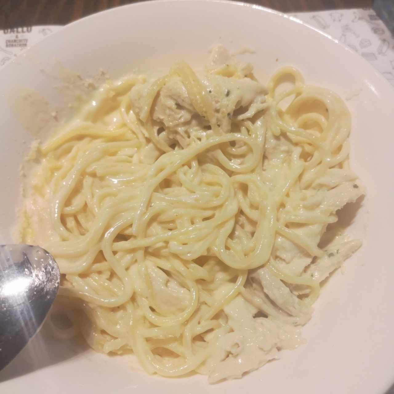 pasta con salsa bechammel y pollo