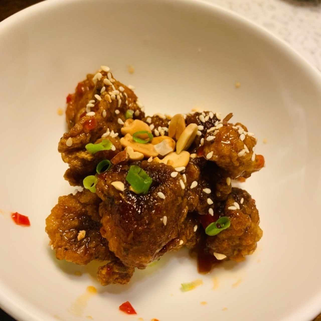 Cerdo con salsa agridulce con toque de picante