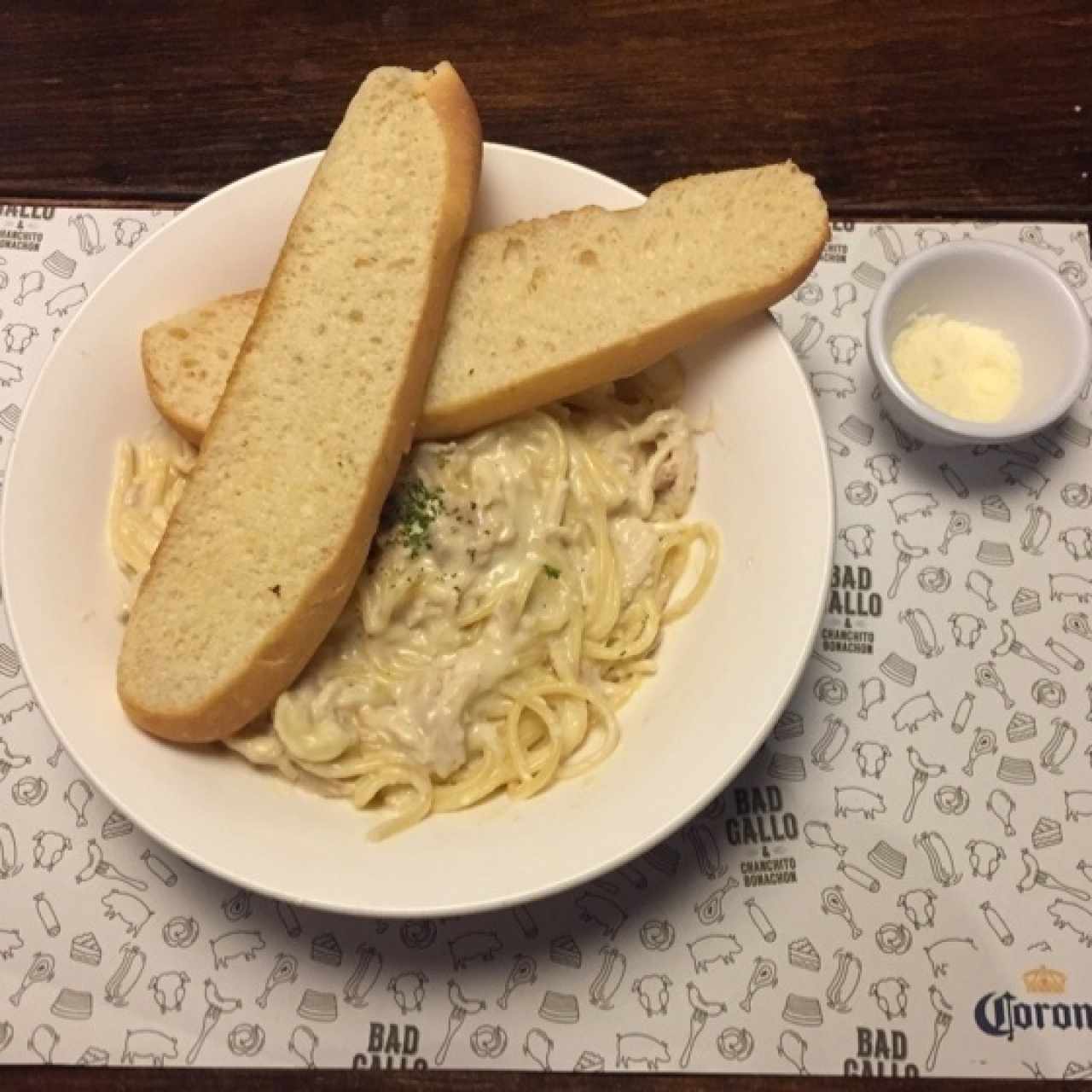 pasta en salsa blanca