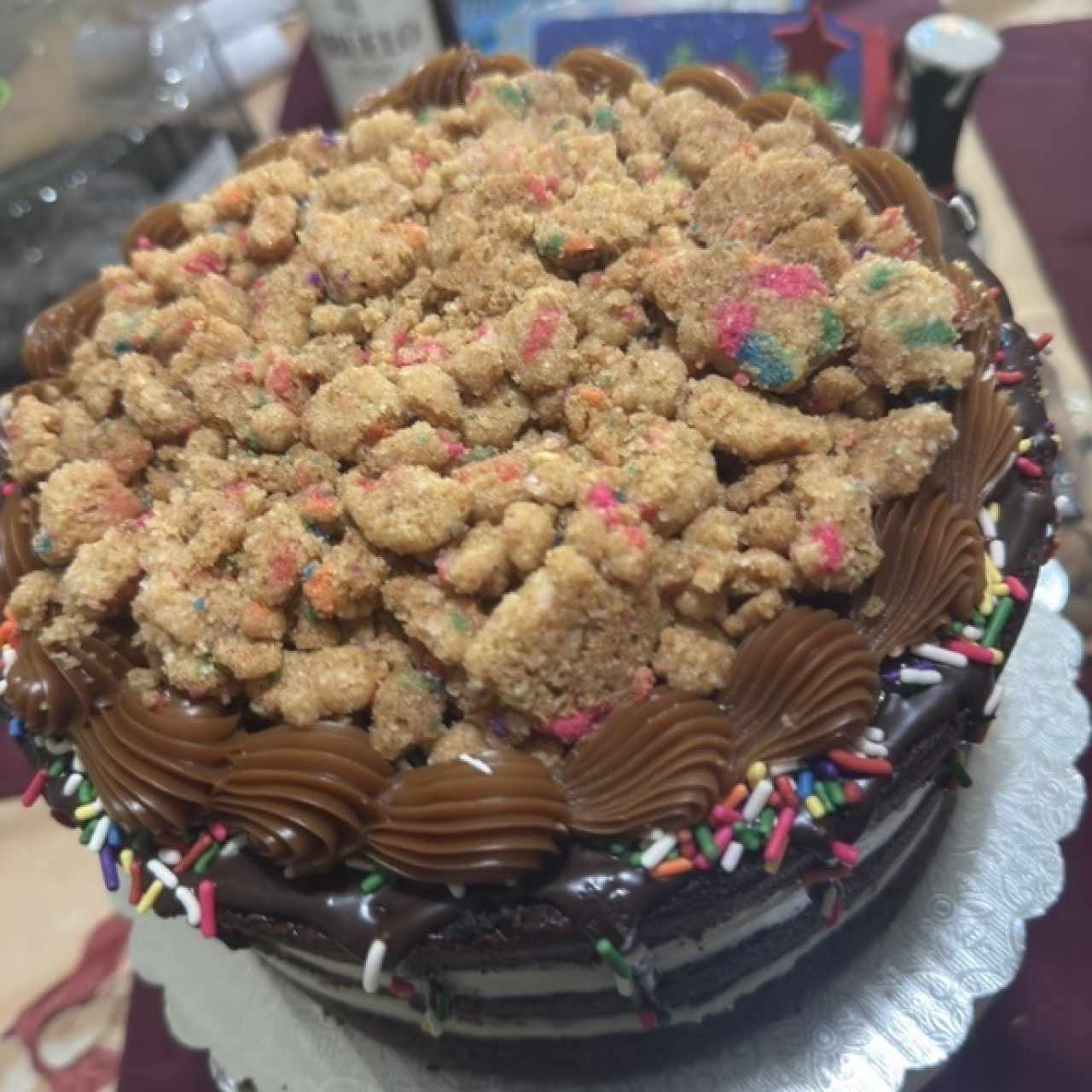 Torta de Brownie con Dulce de Leche y Malva