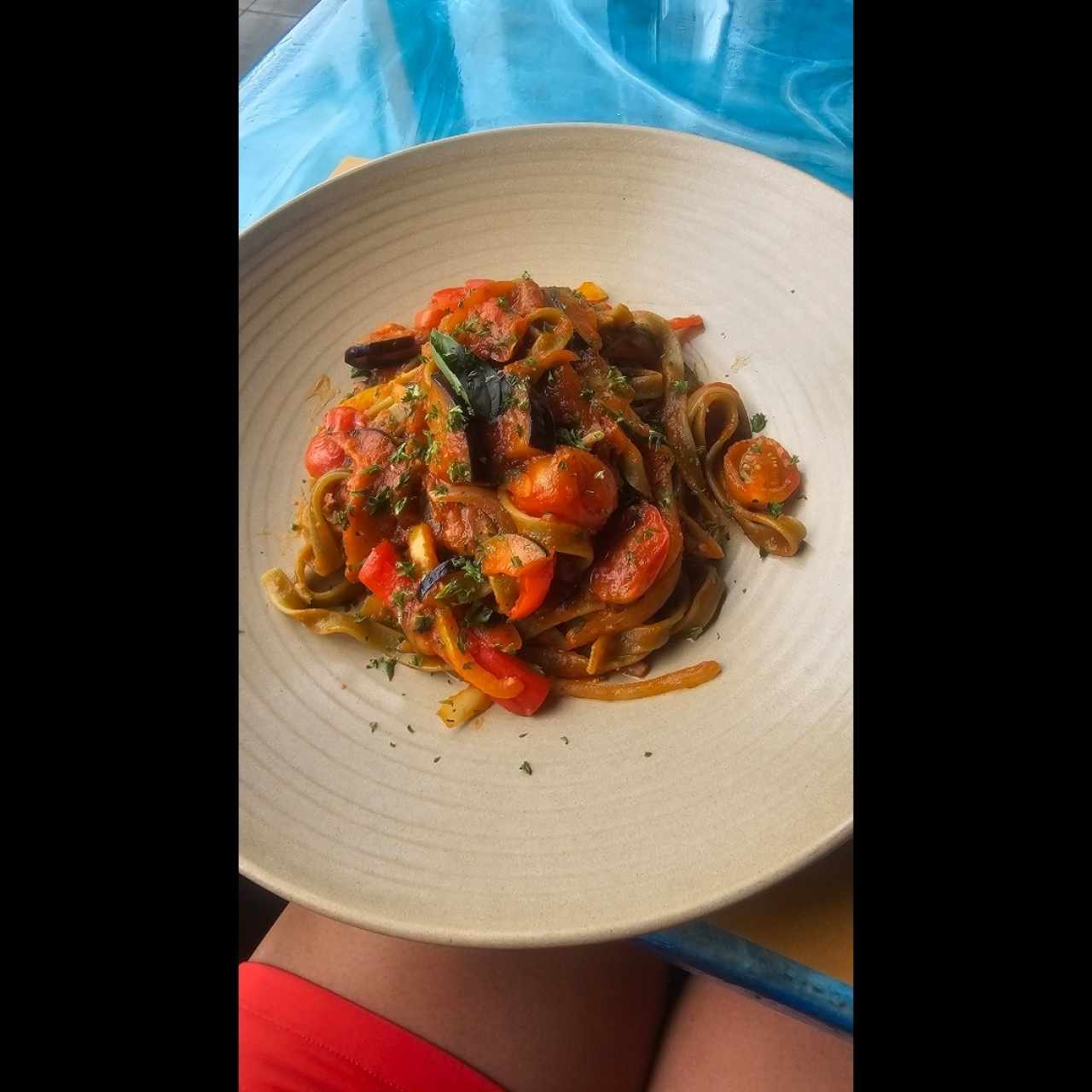 Fettuccine Verdi Alla Mediterranea