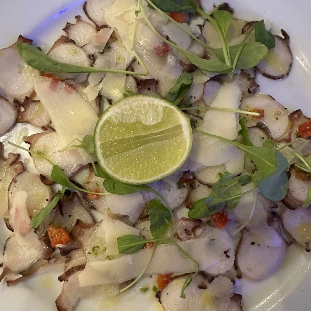 Carpaccio de pulpo