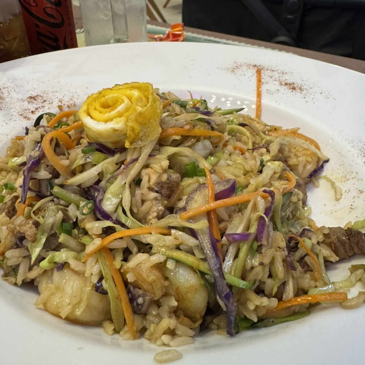 Nasi Goreng Mixto (Res, pollo y camarón)