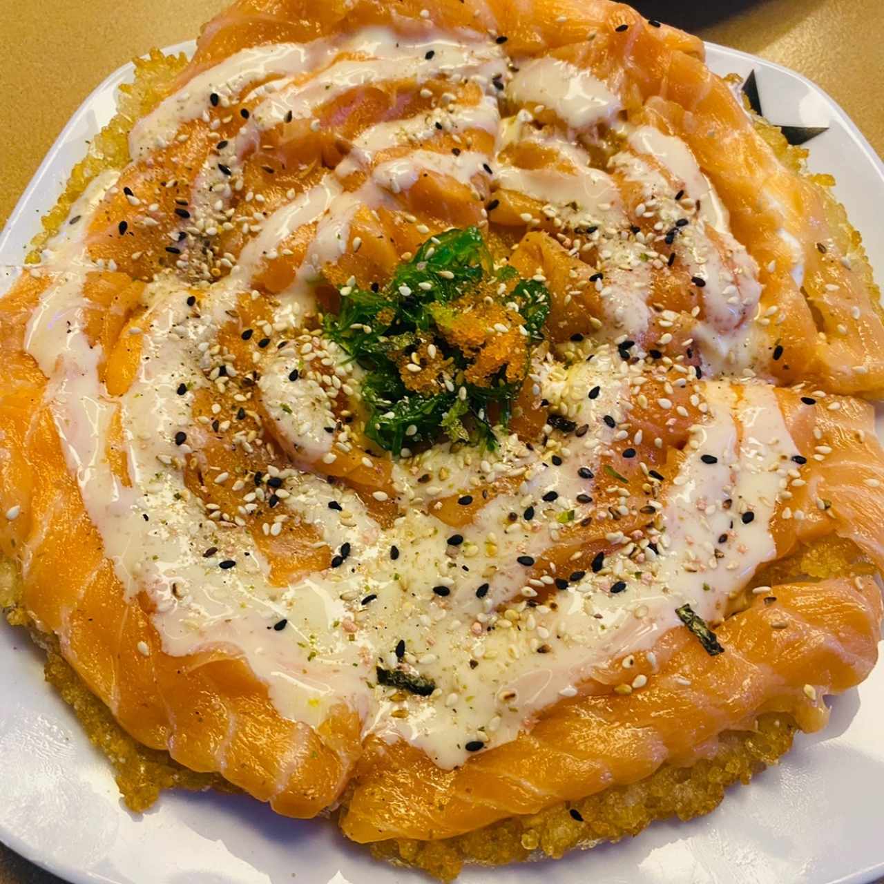 Pizza de Sushi de Salmón