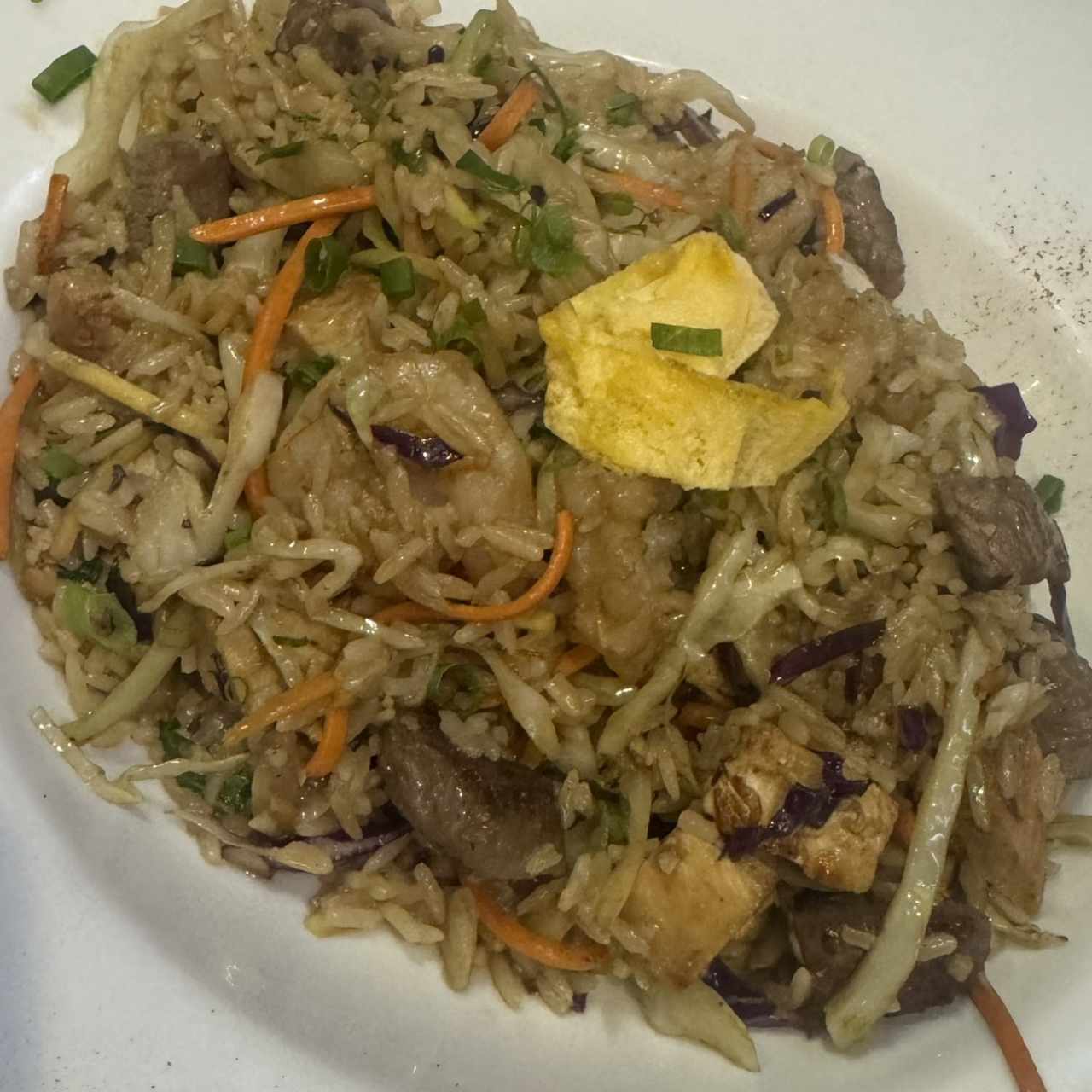 Nasi Goreng Mixto (Res, pollo y camarón)