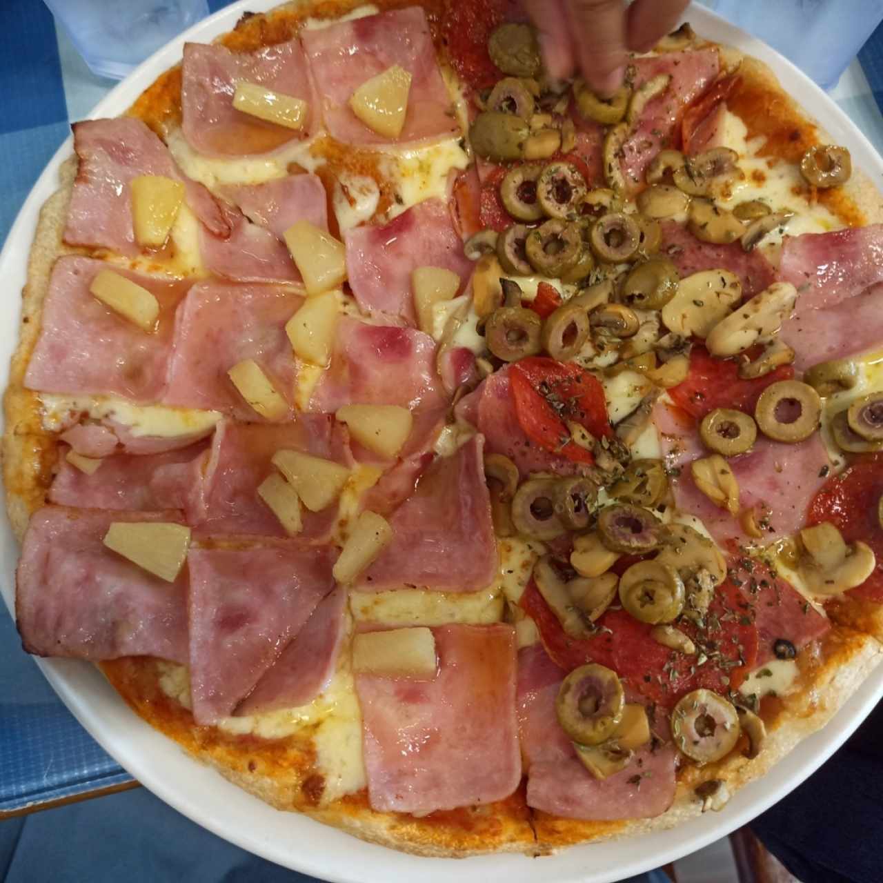 pizza hawaiana/combinación